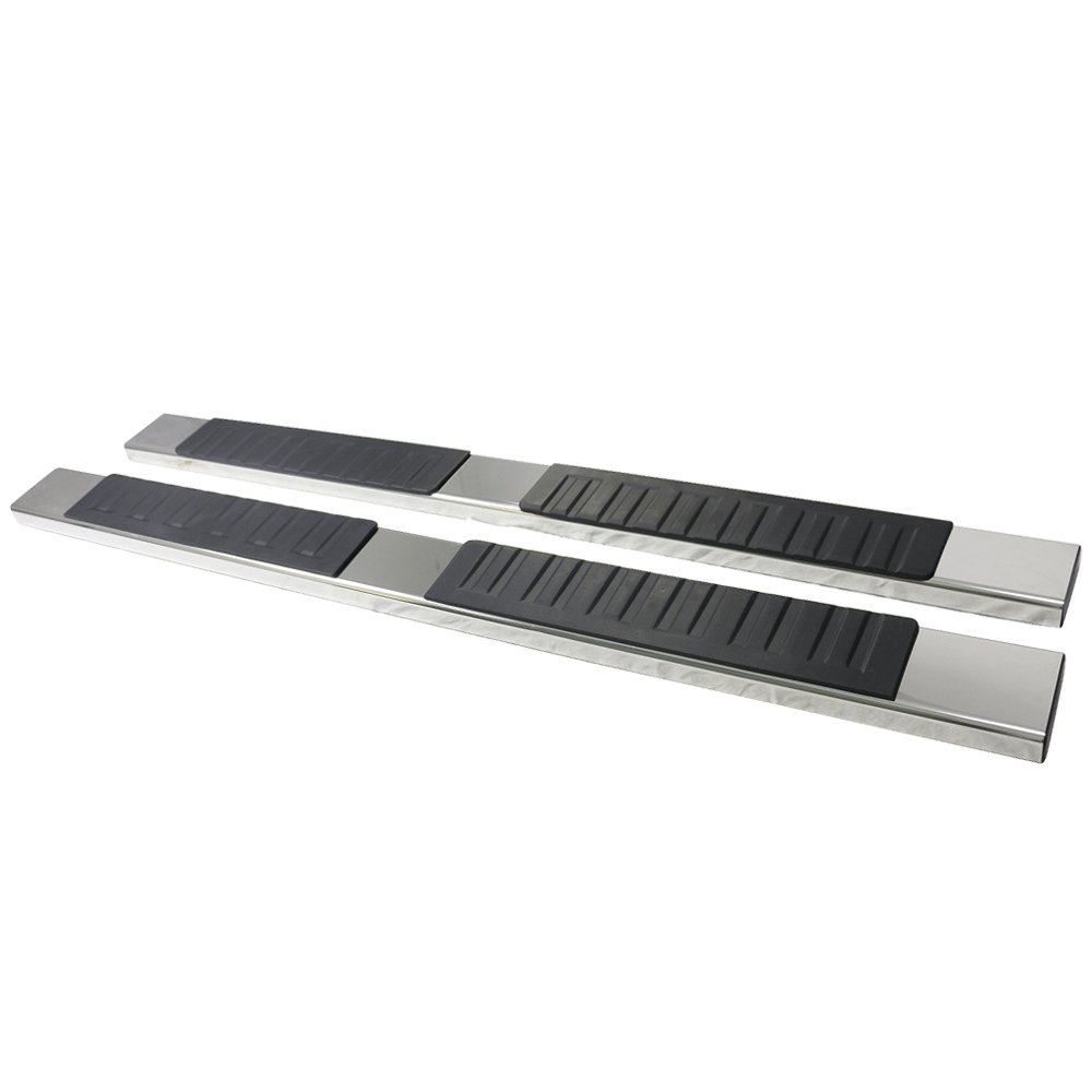 Running Boards Compatible with 2007-2018 Chevy Silverado Tahoe Sierra 1500 Extended Cab, Nerf Bar Chrome 6inch by IKON MOTORSPORTS, 2008 2009 2010 2011 2012 2013 2014 2015 2016 2017