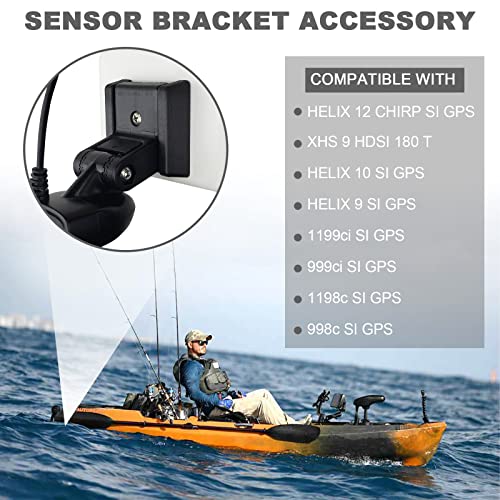 Image of 7400931 MHX XNT Transducer Bracket, Transducer Mount for XHS model transducers, Transom Mounting Hardware Kit Compatible with XNT 9 20, XNT 9 20 T, XNT 9 QB 90 T, XNT 9 QB 90, XNT 9 SI 180 T, Black