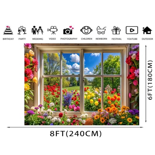 Fondo fotográfico vinílico 8x6 pies multicolor miniatura 5
