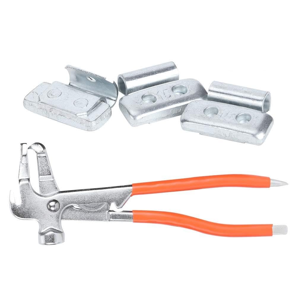 Generic 100 Sztuk P-Przypinane Ciężarki do Wyważania kół do Samochodów Osobowych i Lekkich Ciężarówek – 15 G Zestaw do Naprawy Opon ze Stopu Aluminium ze Szczypcami do Wyważania