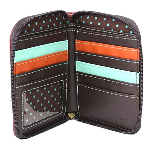Image of CHALA Zip Around Wallet, Wristlet, 8 Credit Card Slots, Sturdy Pu Leather
