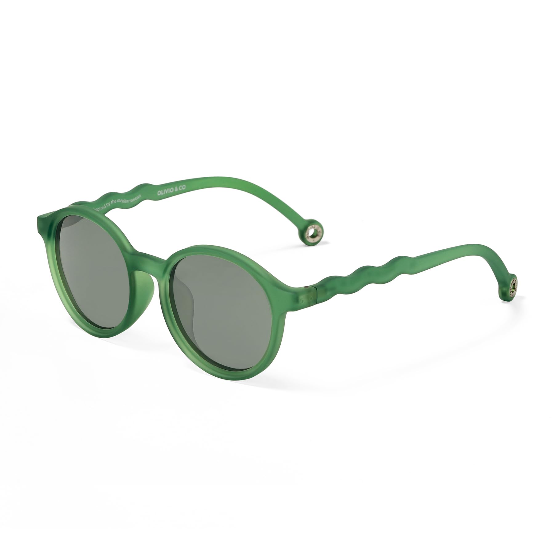 Polarisierte Sonnenbrille für Kinder, Kleinkinder, UV-Schutz, Strandbrille für Jungen und Mädchen, flexibel, langlebig., Olivgrün, oval (Teenager und Erwachsene), 12Y+