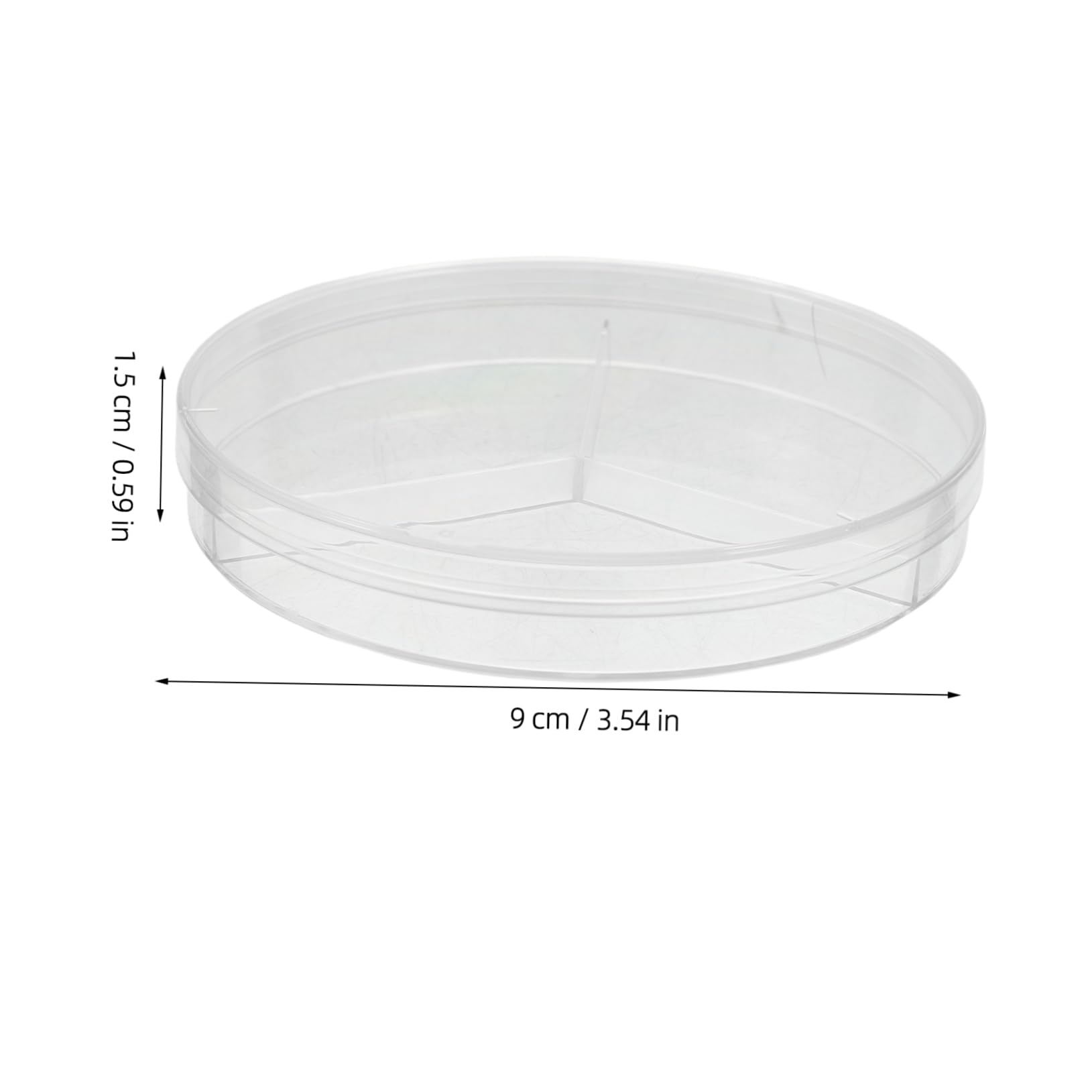 SOLUSTRE 10pcs Round Plastic Lab Plates Cell Culture Dishes Culture Educational Professional Use