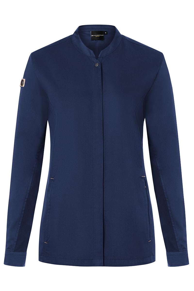 Karlowsky Damen Kochjacke Green-Generation Druckknöpfe Modern Fit Polyester/Baumwollmix Oeko-TEX® nachhaltig