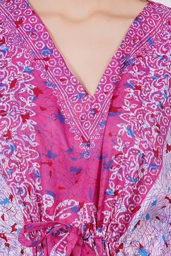 LAPSHA'S Floral Long Kaftan Kimono Maxi Dress Plus Size Gown Nightdress Kimono for Women4