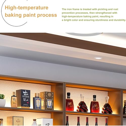 Soporte para Botellas de Vino con Luz LED y Estantes miniatura 3