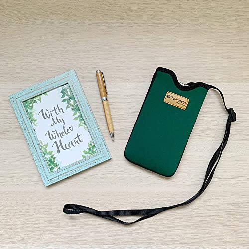 Tainada Men Women Neoprene Shockproof Phone Sleeve Pouch Carrying Case With Neck Lanyard, Belt Loop Holster For Iphone 14/13 / 12 Pro Max, 14 Plus, Samsung S23+, A53, Google Pixel 7 (Dark Green) #TOP2