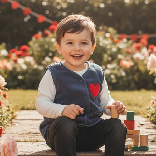 Image of Ayalinggo Toddler Baby Girls Boys Winter Warm Vest Clothes Buffalo Plaid Christmas Jacket Kids Puffer Quilted Gilet Coat | Full front zipper, warm clothes for cold winter, Red Black Buffalo Plaid Christmas Outfit, Kids Puffer Quilted Gilet Coat