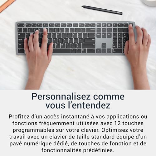 Clavier Dell Pro Plus KB700 Bluetooth sans fil AZERTY 12 touches programmables - 3