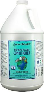 earthbath Oatmeal & Aloe Dog Conditioner for Itchy Skin, Allergies & Dry Coats - Detangles, Soothes, 1 Gallon Natural Formula, Cruelty-Free USA Made