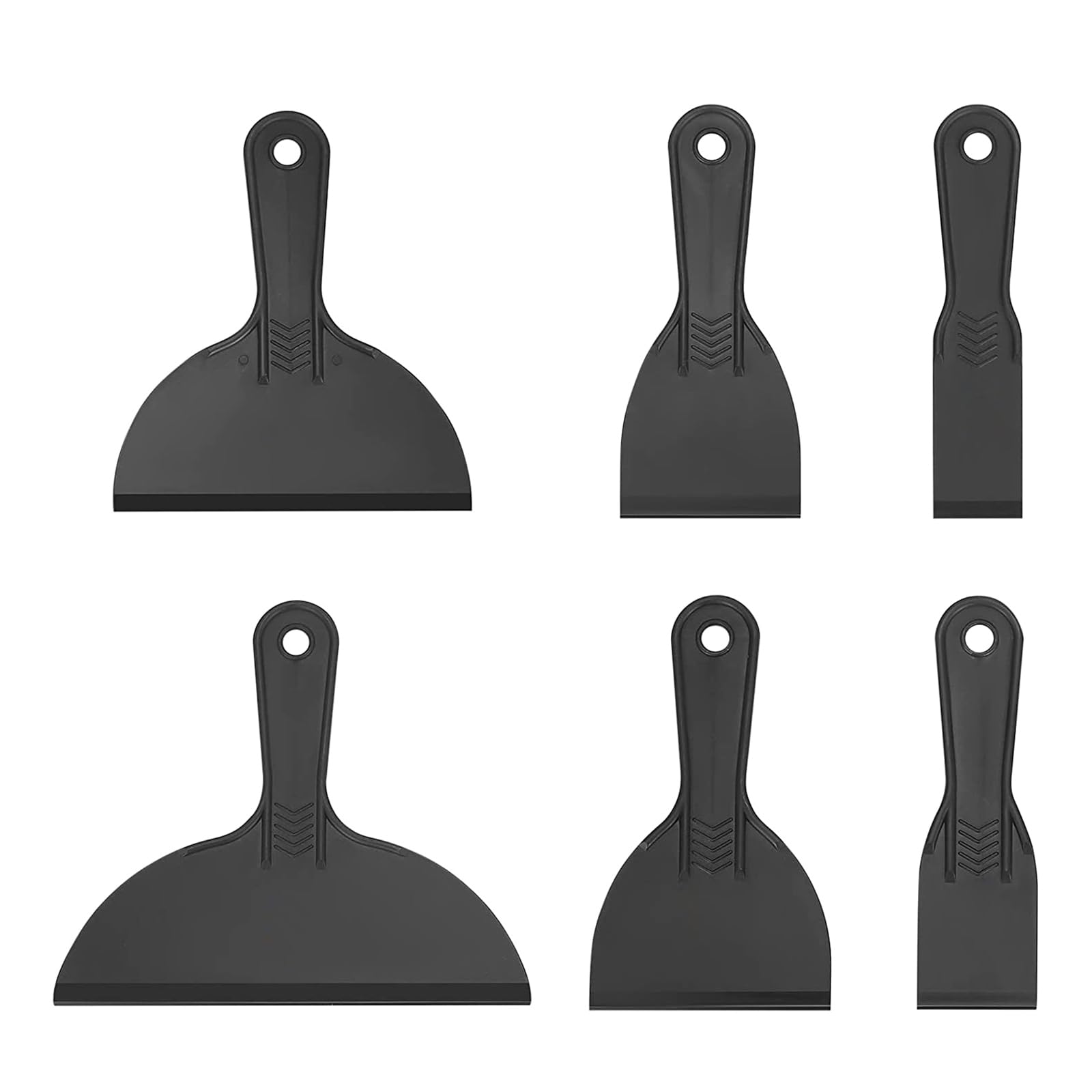 Tsophreniq 6 Pack Putty for Various Use Set Spackle Tool Set of 6 Paint Scrapers