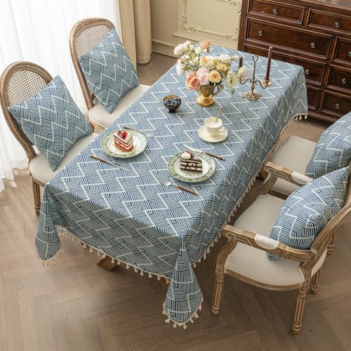 SXYITE�e�[�u���N���X ���� �k�� table cloth �����` ���n �h�� �h�� ����h�~ ������� ���� �����e�[�u���N���X �t�����W�t�� ����~�� �����` ���� ���n �C�x���g �_�C�j���O ��130cmx��260cm �u���[�E�F�[�u���C��