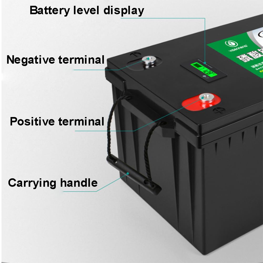 Batteria al Litio Ferro fosfato LiFePO4 da 12 V 100 Ah 150 Ah 170 Ah per Motori elettrici, Pannelli solari, Camper, Barche, carrelli da Golf, Applicazioni Fuori Rete,12v,150Ah