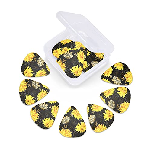 Lot de 12 médiators élégants de luxe en chrysanthème noir pour guitare électrique, basse acoustique, cadeau avec boîte - Les Beatles, Paul McCartney, John Lennon, RIngo Starr, George Harrison Lot de 12 médiators élégants de luxe en chrysanthème noir pour guitare électrique, basse acoustique, cadeau avec boîte – Image 4