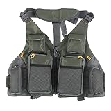【CHALECO DE GRAN CAPACIDAD】 Diseño de gran capacidad, puede usar múltiples bolsillos para llevar una gran cantidad de equipo de pesca.