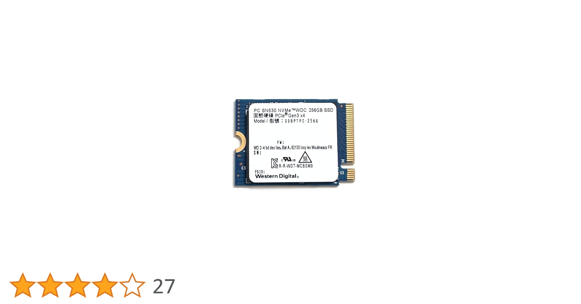 内蔵型SSD SN530 Western Digital WD 1TB 2230 SSD Western Digital SN530 M.2 2230 1tb Internal SSD NVMe PCIe
