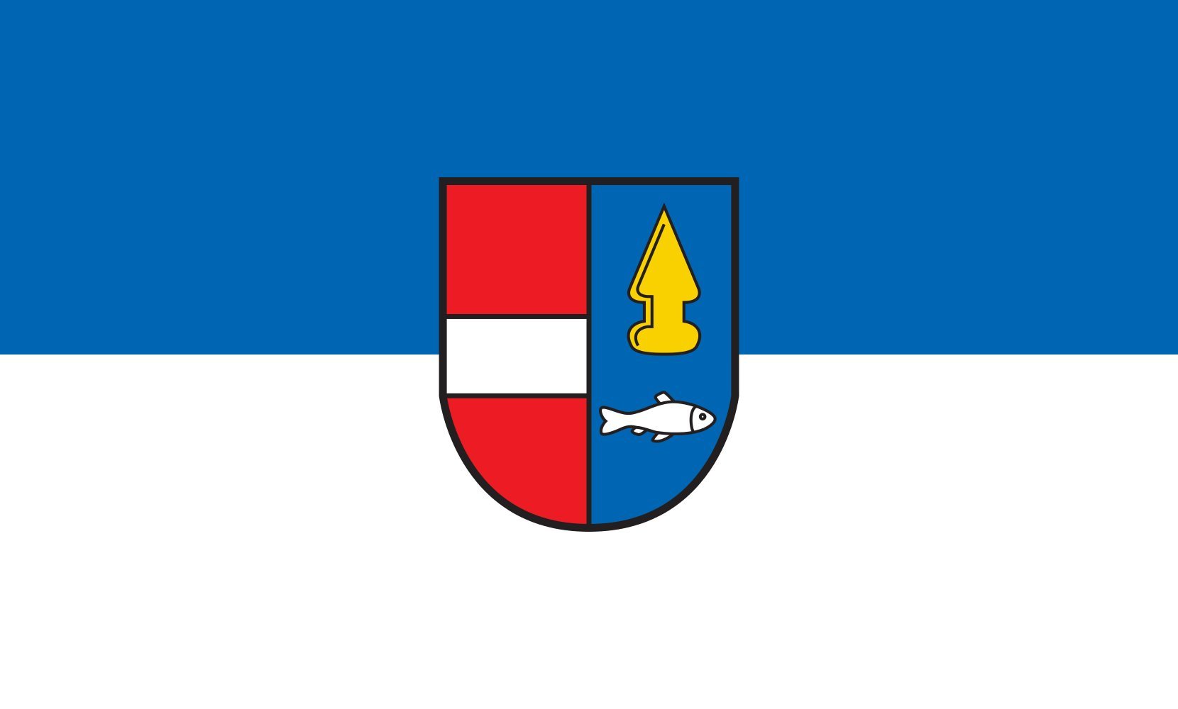 Drapeau Rheinhausen grand pavillon paysage 1.35m² pour mât de jardin extérieur