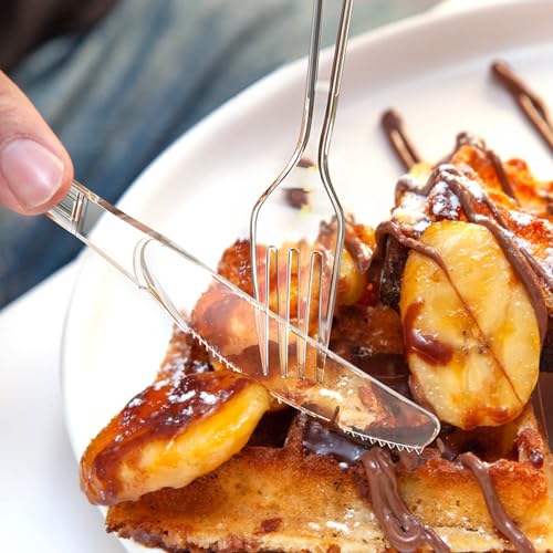 image for Dealusy 360 Count Extra Heavy Duty Clear Plastic Knives Disposable, BP