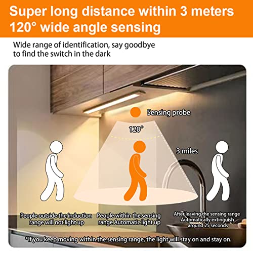 Holen Darrel Led Motion Sensor Cabinet Lights 2 Pack 11.8 Inch Wireless Under Counter Closet Lighting, Usb Rechargeable Battery Powered Night Light For Kitchen, Hallway, Stairway, Wardrobe, Vanity #TOP3