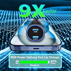 Apple MFi Certified iPhone 18 Car Charger 90W USB-C Fast Car Phone Charger — photo 3 of 6