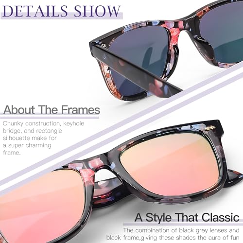 Image of SIPHEW Polarized Sunglasses for Women & Men - UV400 Mirrored Eyewear | Designer Unisex Fashion Sun Glasses w /Medium Fit,Suitable for Any Face Shape,Beach,Everyday Wear