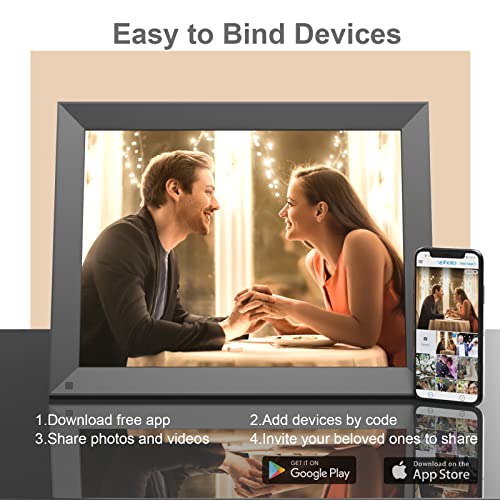 Digital Photo Frame 15-Inch Wifi Digital Picture Frame - Large Digital Photo Frames, Touch Screen, 16Gb, Share Photos And Videos Via App Or Email, Wall Mountable Home Dector, Birthday Gifts For Wife #TOP4