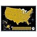 Scratch Off Map of The United States of America with State Flags on Black Background, 24” x 18”. Scratch Off USA Map, Perfect Gift for Travelers. US Scratch Travel Map Scratch Off Wall Map Poster.