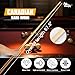 HNQQ 58 One Piece Pool Stick with 13MM Leather Tip, Professtional Billiards Cue for Adult, Set of 6, Nature Wood Grain Color