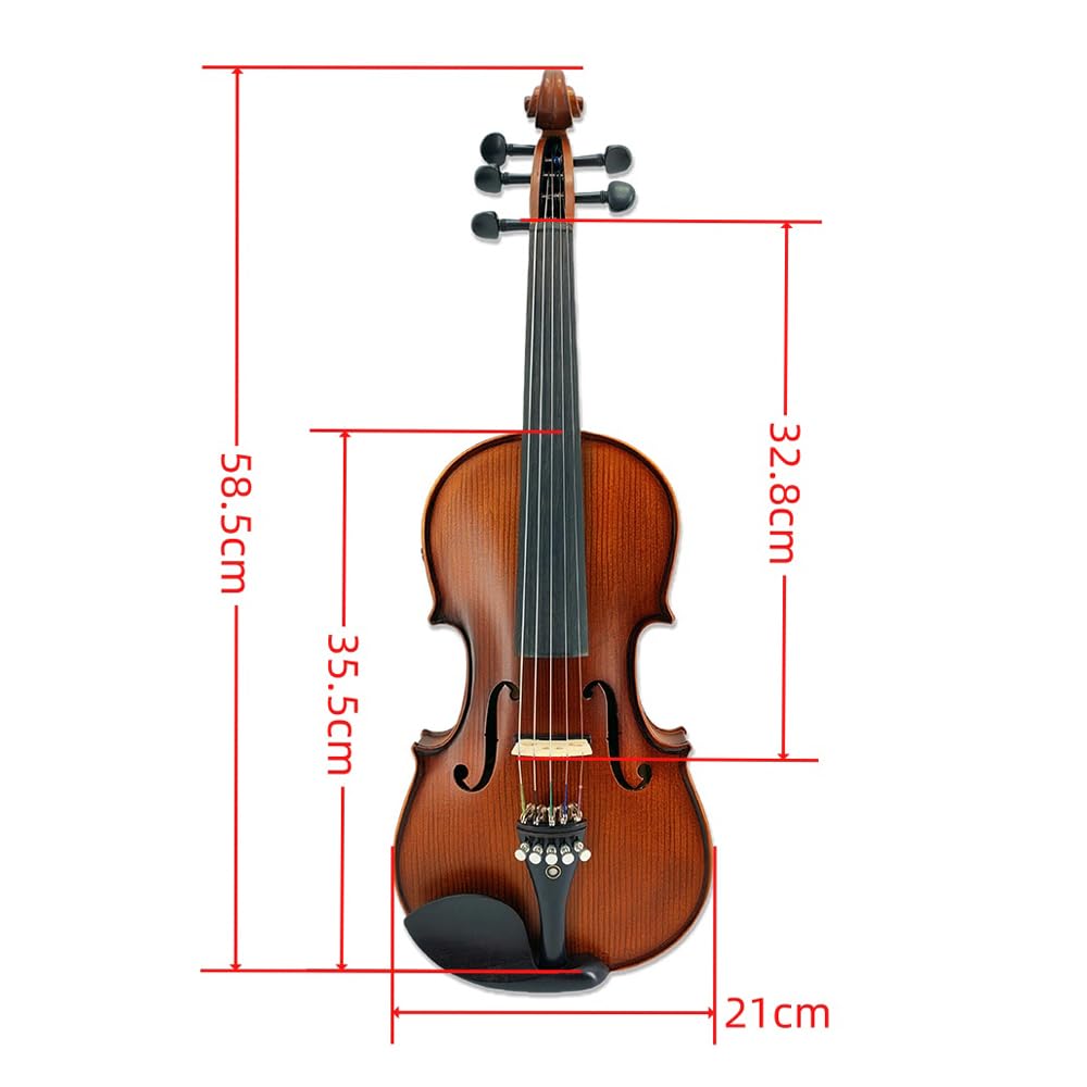 Violino elettrico / acustico 4/4 full size a 5 corde in abete massello d'acero con accessori in ebano, perfetto per palco con custodia, arco, cavo, colofonia, ponte, spalliera, panno per la