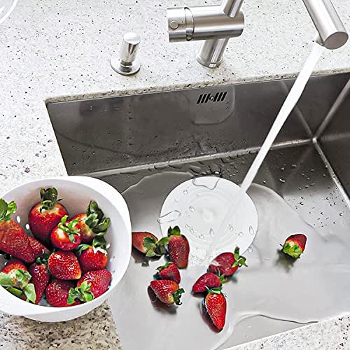 Tifanso (2 Pack) Silicone Tub Stopper Recyclable Bathtub Drain Stopper Upgraded Drain Plug Cover For Bathrooms And Laundries Kitchen Universal Use 6 Inches (White/Aqua) #TOP3