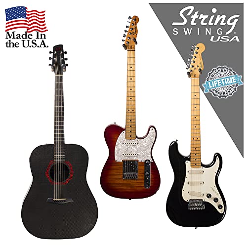 String Swing – Support mural pour guitare acoustique ou électrique CC01K – fabriqué aux États-Unis – Cerisier - Les Beatles, Paul McCartney, John Lennon, RIngo Starr, George Harrison String Swing - Support mural pour guitare acoustique ou électrique CC01K - fabriqué aux États-Unis - Cerisier – Image 3