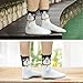 Hellomamma Womens Cat Dog Socks Cute Animal Cotton Ankle Sock Funny Colorful Novelty Sox Women Gift 5 Pairs