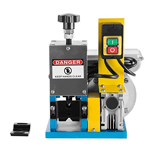Autovictoria Máquina de Pelacable Φ1.5mm ~ Φ25mm Máquina Peladora de Cables Manual con 1 Canal Cable Wire Stripping Machine Máquina Pelacable Industrial para Cable de Cobre (azul) Cover