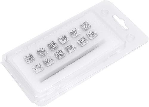 Miniatura 3 de Meagtlva Herramientas de sellos de cuero, 12 piezas de estampado de animales y plantas, juego de herramientas de sello de aleación de zinc con