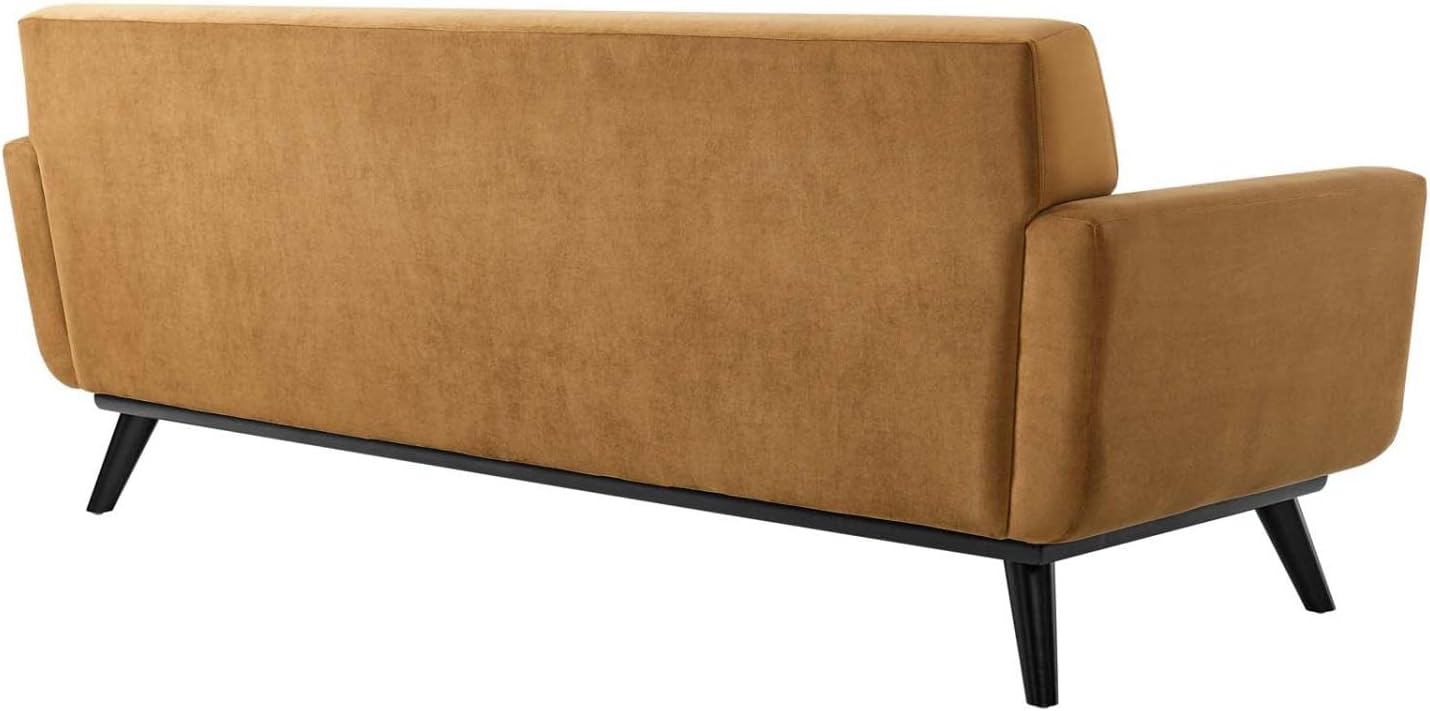 Modway Engage Performance Velvet Sofa with Cognac Finish EEI-5600-COG
