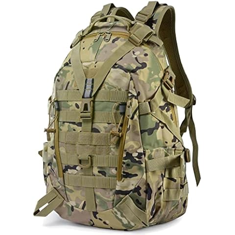 Long Keeper 35L Tactical Backpack - Military Army Backpack Water Resistant, Hiking Camping Cycling Travel Backpack Outdoor Molle Rucksack for Men Women Cover