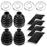 Caltric 2 Rear Axle Outer and Inner CV Boot Kit Compatible with Polaris Ranger 800 4X4 EFI 2011 2013-2014