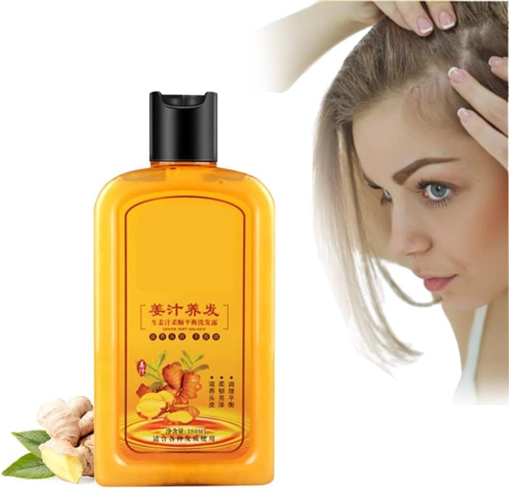 (100 Effective) 280ml Shampooing pour la repousse des cheveux au gingembre instantané