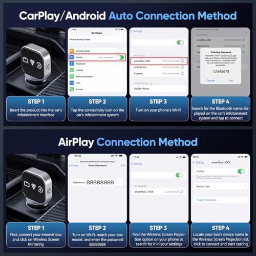 Ciieeo Wireless Car Adapter 3-in-1 Converts Wired to Wireless with USB-c Connector Portable Car Tech Gadget for Stable Phone Connection Navigation Voice Guidance by Ciieeo - Image 3