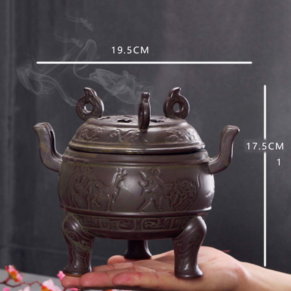 Porte-encens en céramique (Bâton/Cône/Bobine d'encens) Capteur de Cendres en céramique Plateau Bol Diffuseur de Parfum, Convient à Accueil Bureau Espace de méditation Beauté Le Yoga, Etc