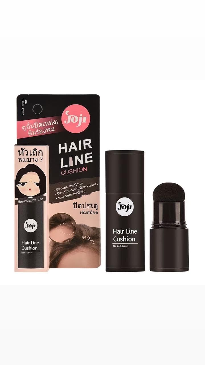 MY COLORS Hair Line Cushion 01 – Instant Hair Root Touch-Up & Natural Hairline Filler – Waterproof, Smudge-Proof Formula for All Hair Types –Thinning & Receding Hairlines (02 - Dark Brown, 1 - Pcs)-image-26