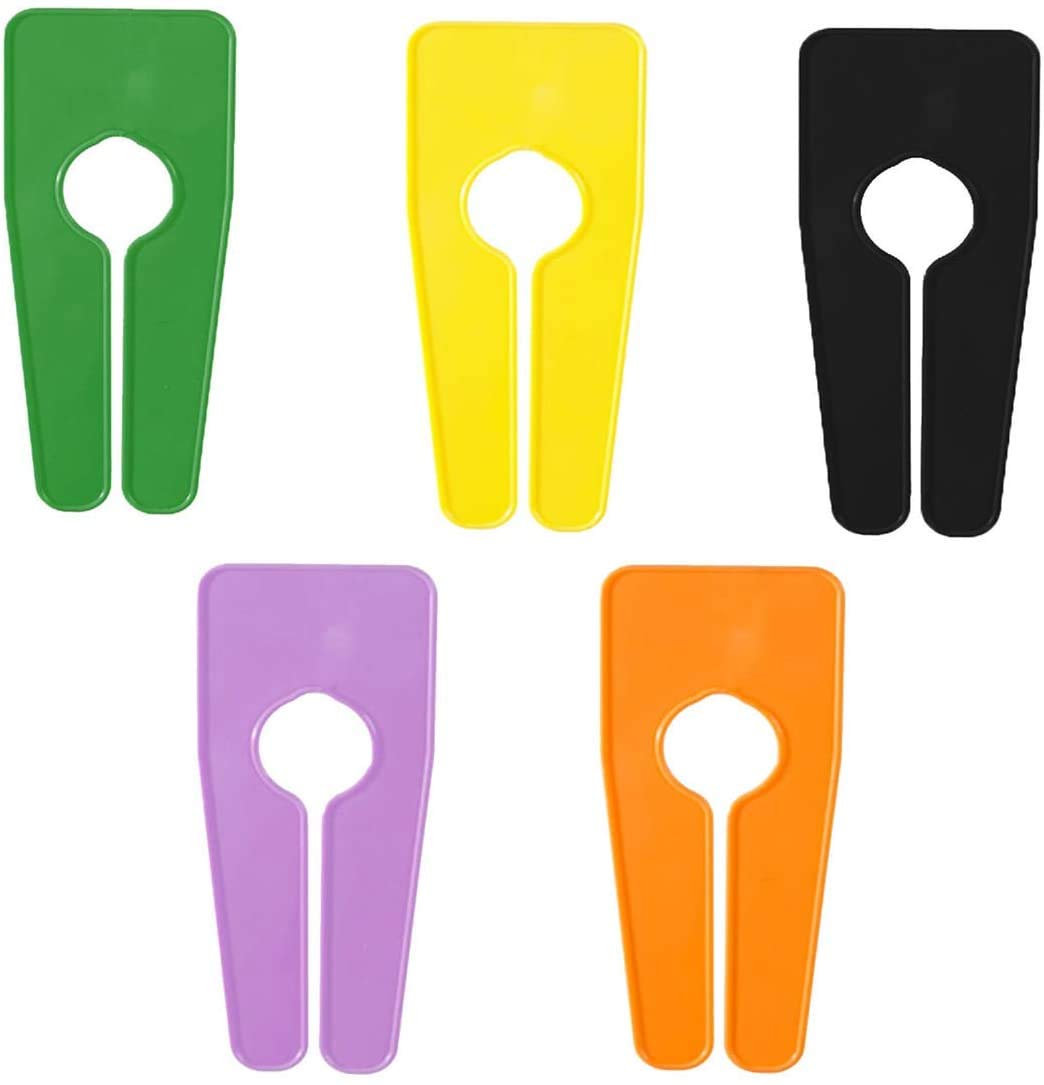Thessf Limited Assorted 5 Colors Garment Clothes Rail Dividers Plain Colors, Size (5 X Assorted Color)