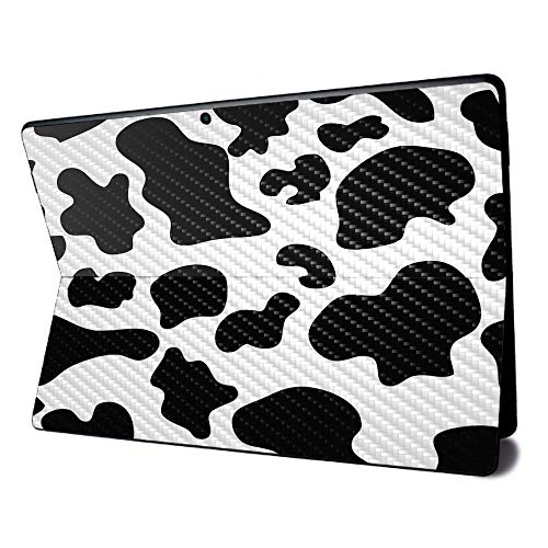 Image of MightySkins Carbon Fiber Skin for Microsoft Surface Pro X - Cow Print | Textured Carbon Fiber Finish | Easy to Apply, Remove, and Change Styles | Made in The USA