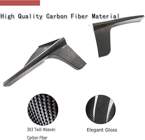 Miniatura 4 de JC SPORTLINE Divisores traseros de fibra de carbono para Tesla Model 3 Sedan 2017-2022 parachoques trasero Canards, aletas de parachoques trasero de