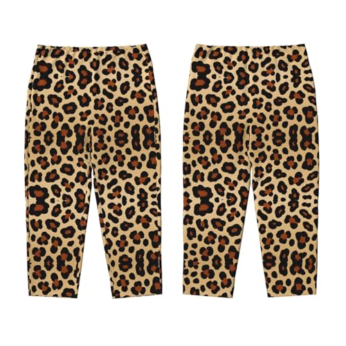 Pajama Pants Pajama Bottoms with Elastic Waistband Sleepwear Lounge PantsLeopard Skin Animal3