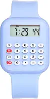 Relógio de pulso digital masculino e feminino: relógio de calculadora multifuncional, cálculo matemático, data, hora, função relógio para estudantes, escritório
