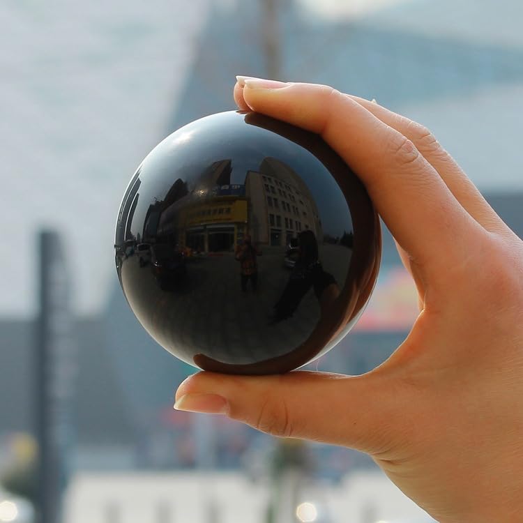 Esfera de bola de cristal de obsidiana natural - Adorno de piedra cruda