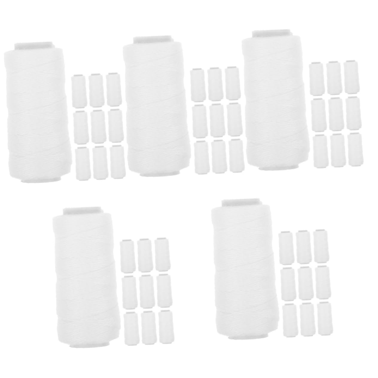 FOMIYES 50 Rouleaux Fil De Coton Pour Machine à Tirer Le Visage Fil Pour Épilateurs Kit D'enfilage Des Sourcils Fil D'épilation Fil De Visage Épilation Fil Du Visage Blanche