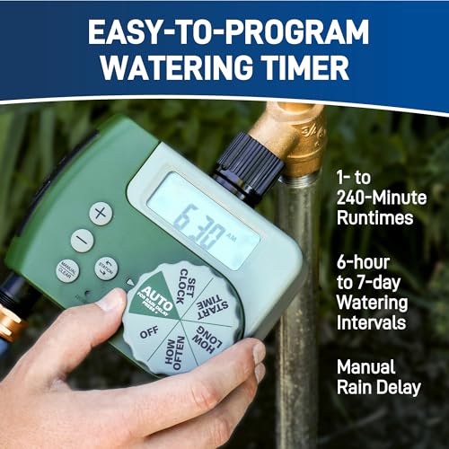 Orbit 2-Zone All-in-One Automatic Watering System - Automatic Sprinkler System for Yard Irrigation Setup - DIY Lawn Kit - Double Outlet Hose Timer - Easy Push-Fit Technology - Large Coverage - 50021 by Orbit - Image 5