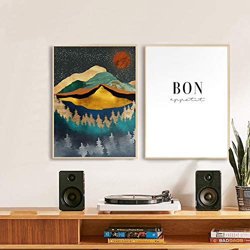 Yumknow Boho Mountain Wall Decor - Unframed 12X16, Mid Century Modern Nature Wall Art For Living Room, Dark Bathroom Apartment, Bedroom Pictures, Abstract Office Gifts, Posters For Room Aesthetic #TOP5